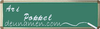 Ari Poppel Visitenkarte